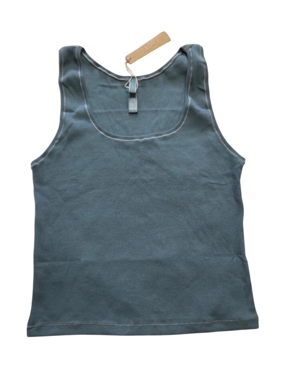 Skims Cotton Rib stretch Cotton tank top Shirt Kyanite 3X NWT - Picture 2 of 4